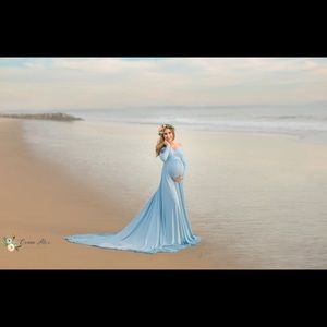 Blue Maternity Dress